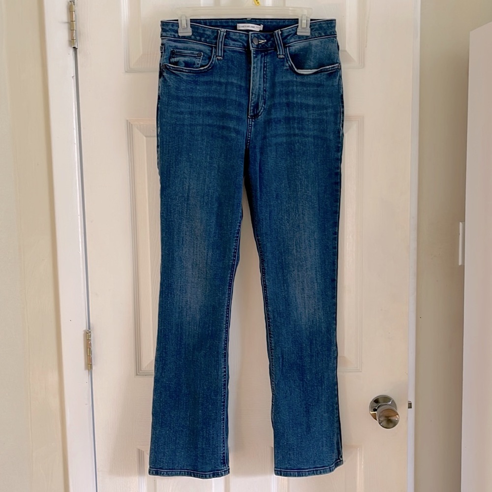 High rise bootcut jeans